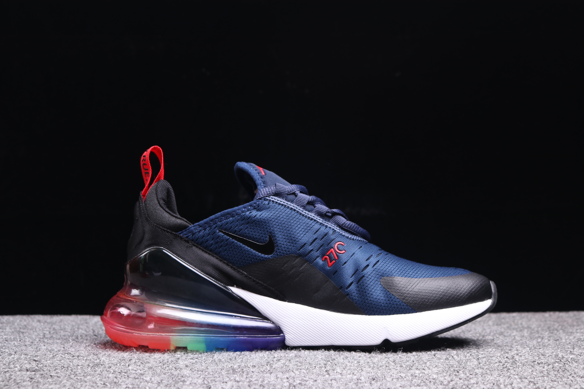 Women Supreme x Nike Air Max 270 Blue Black Red Shoes - Click Image to Close